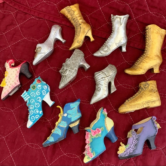 Miniature Shoe Collectors Set of 12 Tiny Figurines - Picture 2 of 3